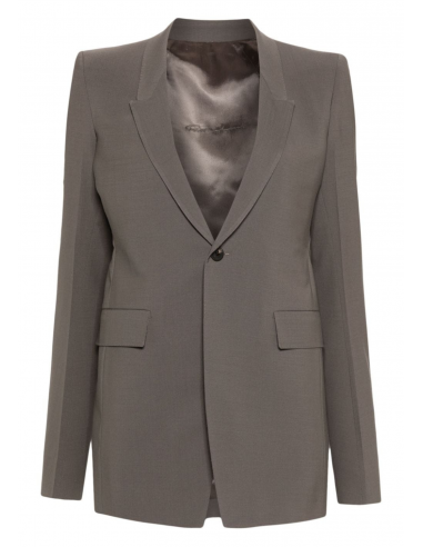 Single breasted wool blazer jacket RICK OWENS taupe - Spring/Summer 2024 for women