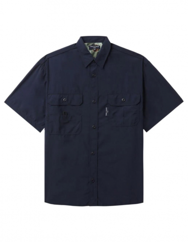 COMME DES GARÇONS HOMME multi-pocket shirt in navy nylon - Spring/Summer 2024 for men