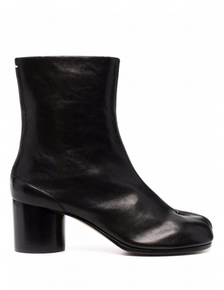 Bottines Tabi en cuir noir MAISON MARGIELA Femmes