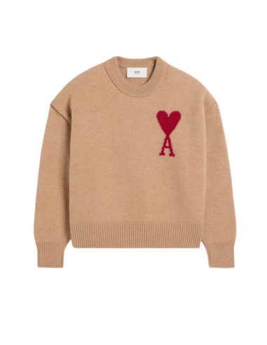 AMI PARIS camel wool sweater