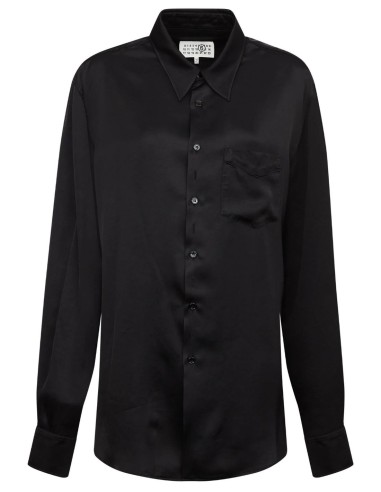 Blouse à dos ouvert MM6 MAISON MARGIELA noire pe24