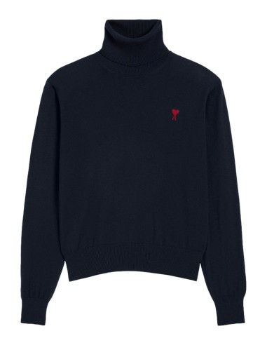AMI PARIS navy turtleneck pullover