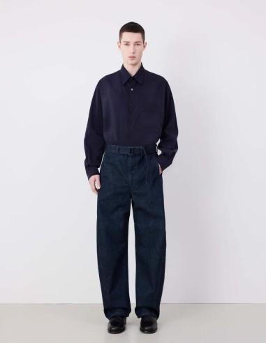Pantalon "Twisted belt" bleu LEMAIRE