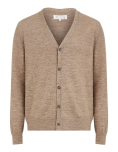 Cardigan en laine taupe MAISON MARGIELA