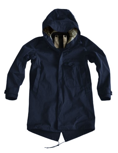 TEN C "Cyclone" navy long hooded parka