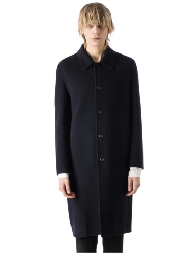 ATTACHMENT navy wool and cashmere coat