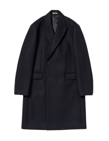 AURALEE navy wool coat