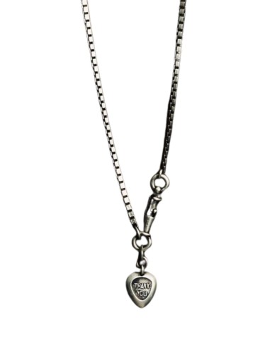 WERKSTATT:MUNCHEN "Thank you" pendant silver necklace