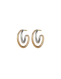CHARLOTTE CHESNAIS two-tone “Initial” mini hoop earring