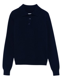 Pull en laine bleu marine MAISON MARGIELA