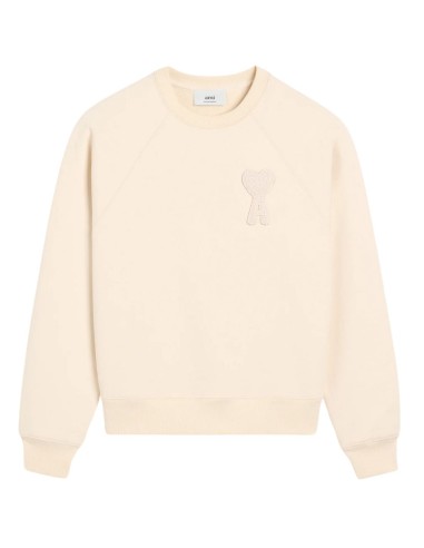 Sweatshirt à col rond beige AMI PARIS