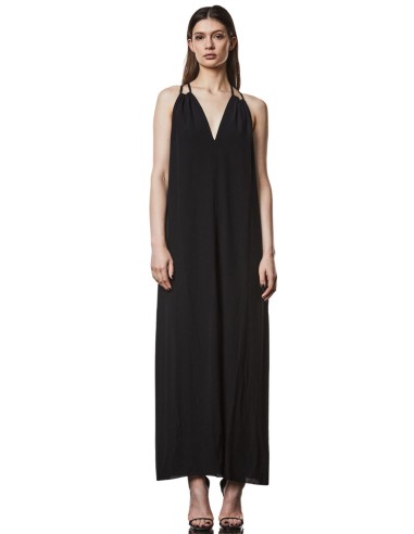 THOM KROM black V collar dress