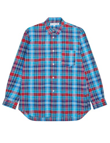 Chemise à carreaux bleue COMME des GARÇONS SHIRT