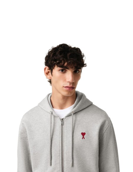 "Ami de Coeur" zipped sweatshirt - Grey