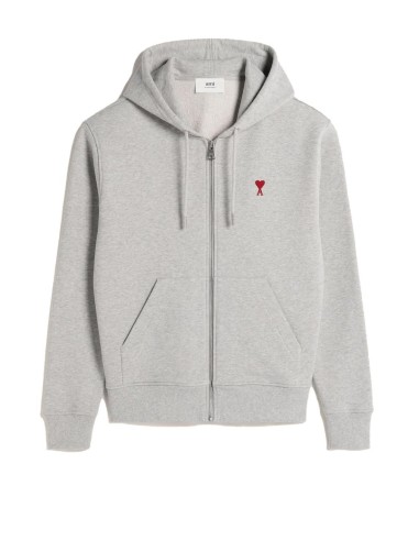 "Ami de Coeur" grey zipped sweatshirt