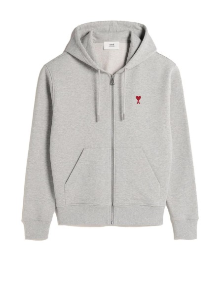 "Ami de Coeur" grey zipped sweatshirt
