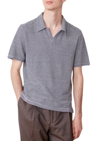 OFFICINE GÉNÉRALE navy “Simon” polo shirt