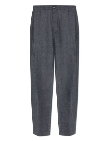 MM6 anthracite pleated trousers