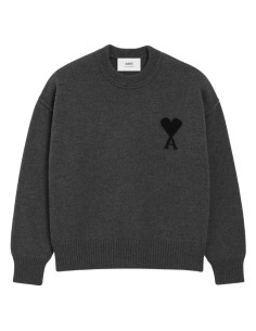 AMI PARIS grey wool sweater