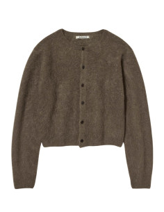 Cardigan marron AURALEE en laine l’alpaga