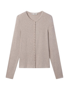 Cardigan boutonné - Beige
