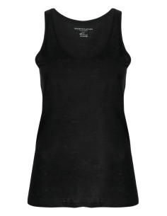 MAJESTIC FILATURES black linen tank top