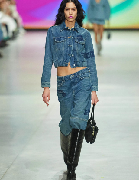Ganni sales denim runway