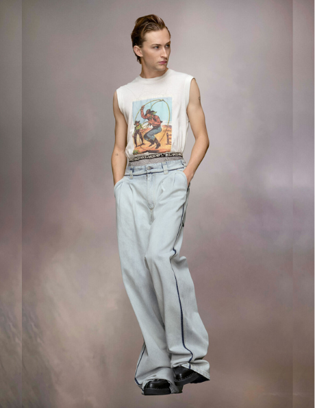Maison Margiela Blue Faded Sweatshirt